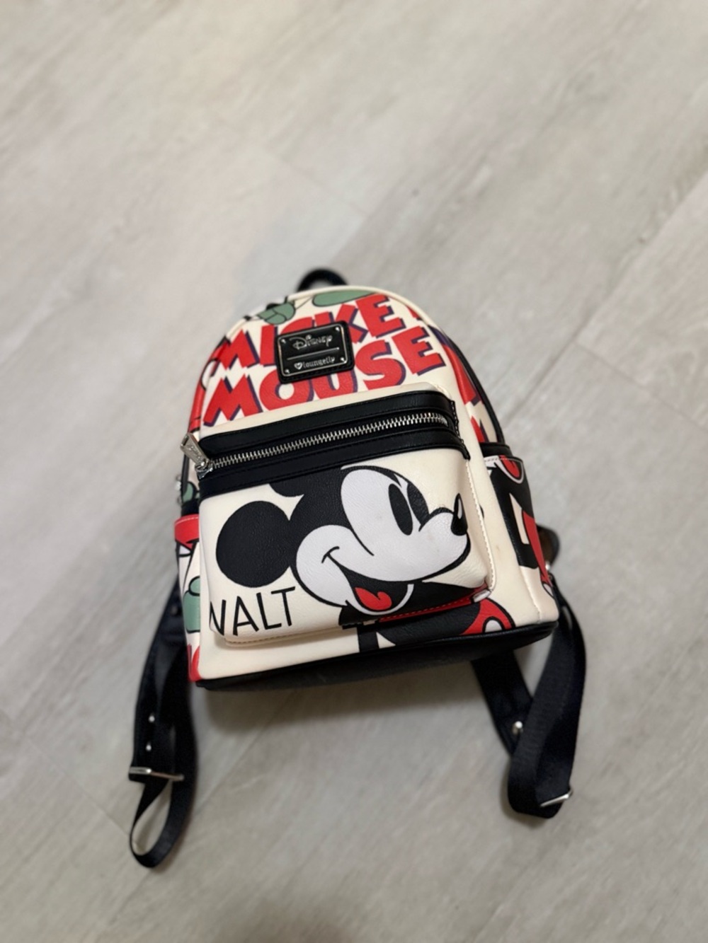 Loungefly Mickey Mouse Graphic Mini Backpack - Red, Black, White